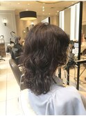 レイヤー　ウルフミディ　低温デジタルパーマ　銀座