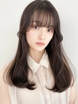アースモード 亀戸店(EARTH Mode) ワイドバング韓国ミディアムストレートスタイル前髪大人美人
