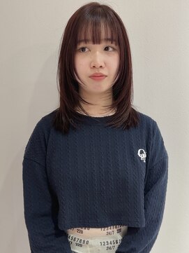 ヨーク(YOKE) 【YOKE】ピンクオレンジブラウン顔まわりレイヤーロングレイヤー