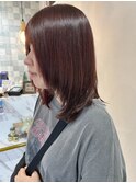 顔まわりレイヤースタイル/ピンクバイオレット