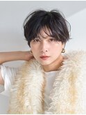 【over hair】マッシュショート×黒髪×シースルーバング