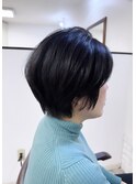【白髪染め】丸みショートボブ