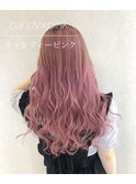 ピンク、グラデーション、エクステ、インナー、イルミナ