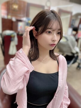 ハピネス 梅田茶屋町店(HAPPINESS) レイヤー/韓国ボブ/グレージュ/顔まわり/髪質改善/ブリーチなし