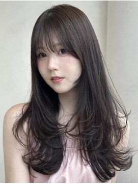 ザックラフィネ(ZACC raffine) ワンカールレイヤー/シースルーバンク/アッシュブラウン/透明感