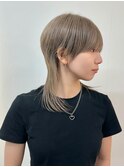 ショートウルフウルフカットレイヤーカットグレージュ