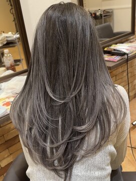 ヘアールーチェ(Hair Luce) ハイライトカラーミルクティーベージュケアブリーチダブルカラー
