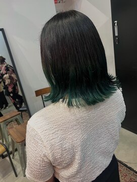 リンダ(LINDA) グラデーション/裾カラー/グリーン[札幌美容室LINDA]