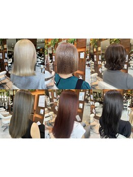 ツヤ感カラーもハイトーンもおまかせ！あなたにぴったりなカラーを提案！高濃度水素ケアカラーも大人気♪