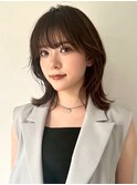 大人美人透明感ミディアムレイヤースタイル