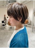 別府ショートボブ顔まわりレイヤーカット髪質改善カラー30代