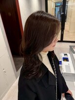 ヘア ルーナ バイ アプリーレ(hair lune by Aprire) ダークブラウン暗髪ロング×韓国レイヤー小顔20代30代40代