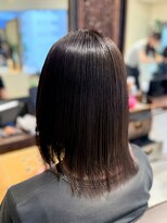 ヘアリゾート粋 ティガ 池袋店(tiga)&nbsp;透明感ブラウン/ミディアムレイヤーボブ/艶髪