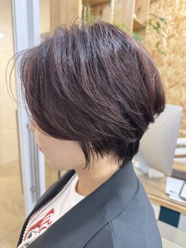 サル(saru) #ショート #ピンクブラウン