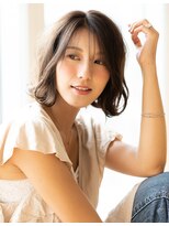 ヘアサロン アンフェール(Hair Salon Amfaire) 【amfaire】切りっぱなしボブ ラベージュ