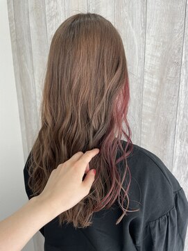 シエル 立川店(CIEL) イヤリングカラー×ピンクレッド【CIEL×maki】