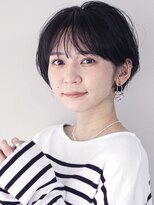 サーカス バイ ビュートリアム 青山(CIRCUS by BEAUTRIUM)&nbsp;小顔　黒髪　パーマショート　暗髪　　前髪あり　耳かけショート