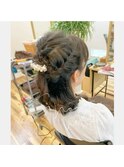 ハーフアップヘアセット