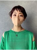 ピンクブラウン×マッシュショート【本多身和子】