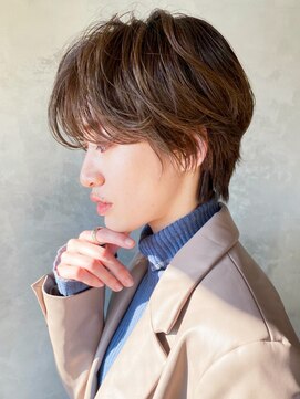 アイティー バイ アルバム 浦和店(IT by ALBUM) ハンサムパーマショート_外ハネボブセクションカラー_ba364112