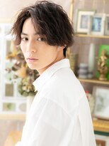 カバーヘア ブリス 上尾西口店(COVER HAIR bliss)&nbsp;センターパート黒髪アッシュツイストパーマa上尾20代30代40代