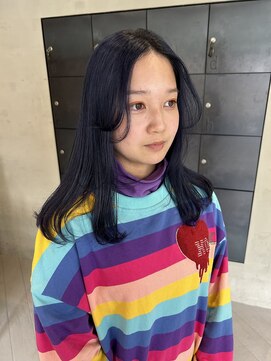ヘアー アイス ルーチェ(HAIR ICI LUCE) ネイビーブルー ブルーカラー ネイビーカラー 20代30代 / 山中