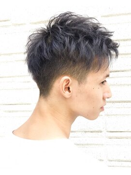ハレ ヘアサロン(Hale hair salon) 【Hale】アッシュブラック/ベリーショートN79(ニュアンスパーマ