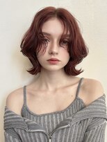韓国ボブヘアシアーレッド