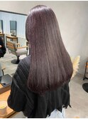 透明感カラーラベンダーグレージュ＊艶髪ストレートロング