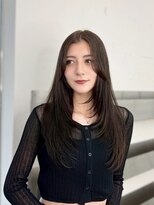 ノク 渋谷(nok)&nbsp;レイヤーカットオリーブベージュ_ミニウルフチェリーブラウン