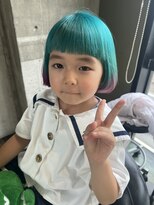 ガルボヘアー 桟橋店(garbo hair)&nbsp;キッズカラー　ハイトーン　派手髪　高知1派手髪がうまい美容師