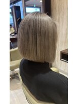 ヘアメイク アリエス 富谷店(HAIR MAKE aries) 柔らかベージュのシンプルボブ