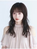 サラ艶ロングレイヤー×外国人風艶感黒髪カラー