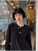 ミニボブ/ニュアンスパーマ/顔周りカット/20代30代