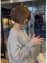 ジリ(JILI) 切りっぱなしフレンチボブ×透明感カラー▽福永