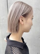 大人気の【アディクシーカラー 】で透明感カラーをブリーチなしで再現！[ダブルカラー/ボブ/吉祥寺]