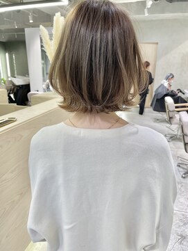ローネス 銀座(LONESS) レイヤーボブくびれボブ大人ボブグレージュ20代30代40代銀座ボブ