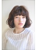 20代30代大人可愛いエアリーボブラベンダーベージュ透明感