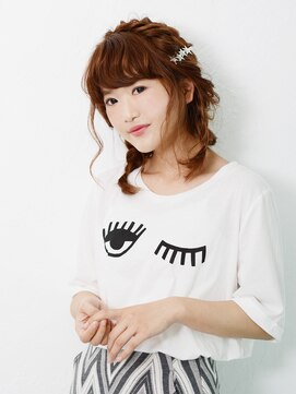 アース 今池店(HAIR&MAKE EARTH) フェミニンルーズな編み込みアレンジ【EARTH今池】