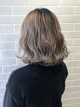 バッテリー ヘアアンドメイク 塚本店(Battery hair&make) ミルクティーカラー