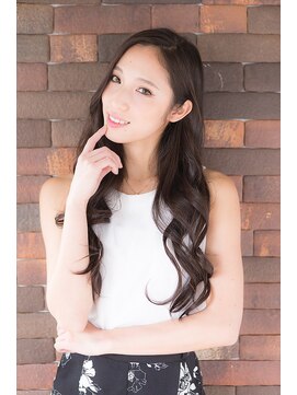 ヘアーズ ロッソ テラス(hair's ROSSO TERRACE) [鶴見]無造作カールセンターパート耳かけロング☆[30代40代50代]