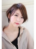 20代30代40代愛されくびれコンサバボブ小顔マロンブラウン秋色