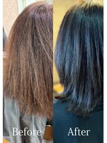 アークスヘアー&nbsp;暗髪前下がりショートツヤ感ボブウルフレイヤーカット