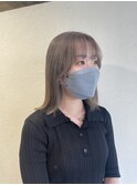 くびれヘアアプリコットオレンジ夏ハイライトカラー