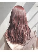 ダブルカラーピンクベージュケアブリーチハイトーン髪質改善