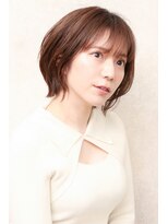 シトロン ブラン(CITRON blanc)&nbsp;マッシュパーマ　アースカラー　シースルーバング　耳掛けボブ