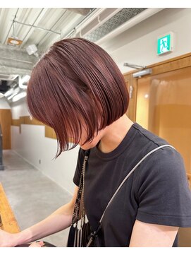 ニール 名古屋 伏見 丸の内(NEELU) 【Neelu_misa】ボブ×ブラウンピンク