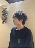 波巻きパーマスタイル