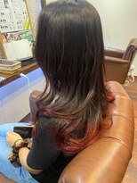 ヘアー サロン アットシュシュ(Hair Salon At'shushu)&nbsp;毛先の赤は情熱の赤ではないでしょうか！！