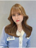可愛さを秘めた韓国風くびれヘア